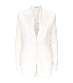 Alexander McQueen Lace Sleeve Tuxedo Jacket at Harrods